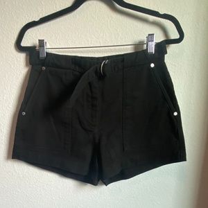 rag & bone High Waisted Black Belted Short